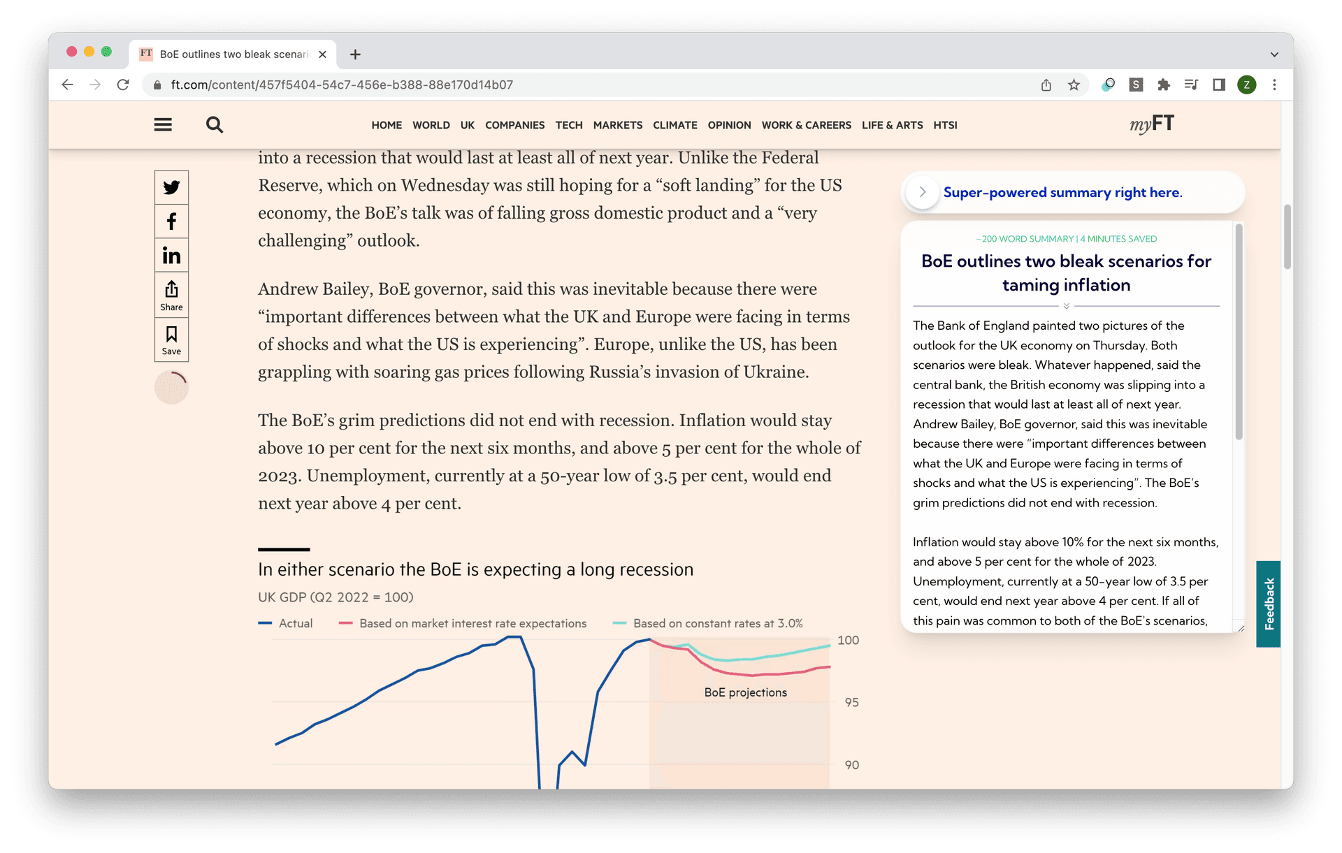 An example of SummerEyes as a browser extension